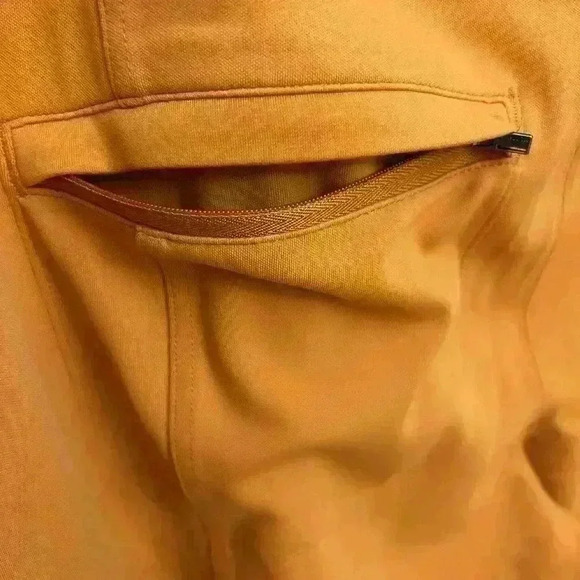 Athleta High-Waisted Flare Cargo Pants in Terracotta Orange Athleisure Style - Picture 7 of 9